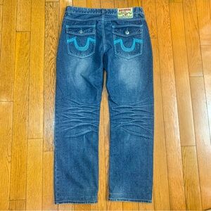 VTG True Religion Billy Super T Bootcut Flap Pocket Jeans Size 38 Made in USA